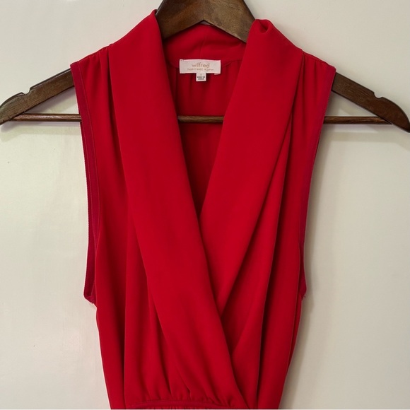 Wilfred| Aritzia| ‘Sabine’ Vivid Red Sleeveless Mini Dress Sz S - Picture 2 of 7